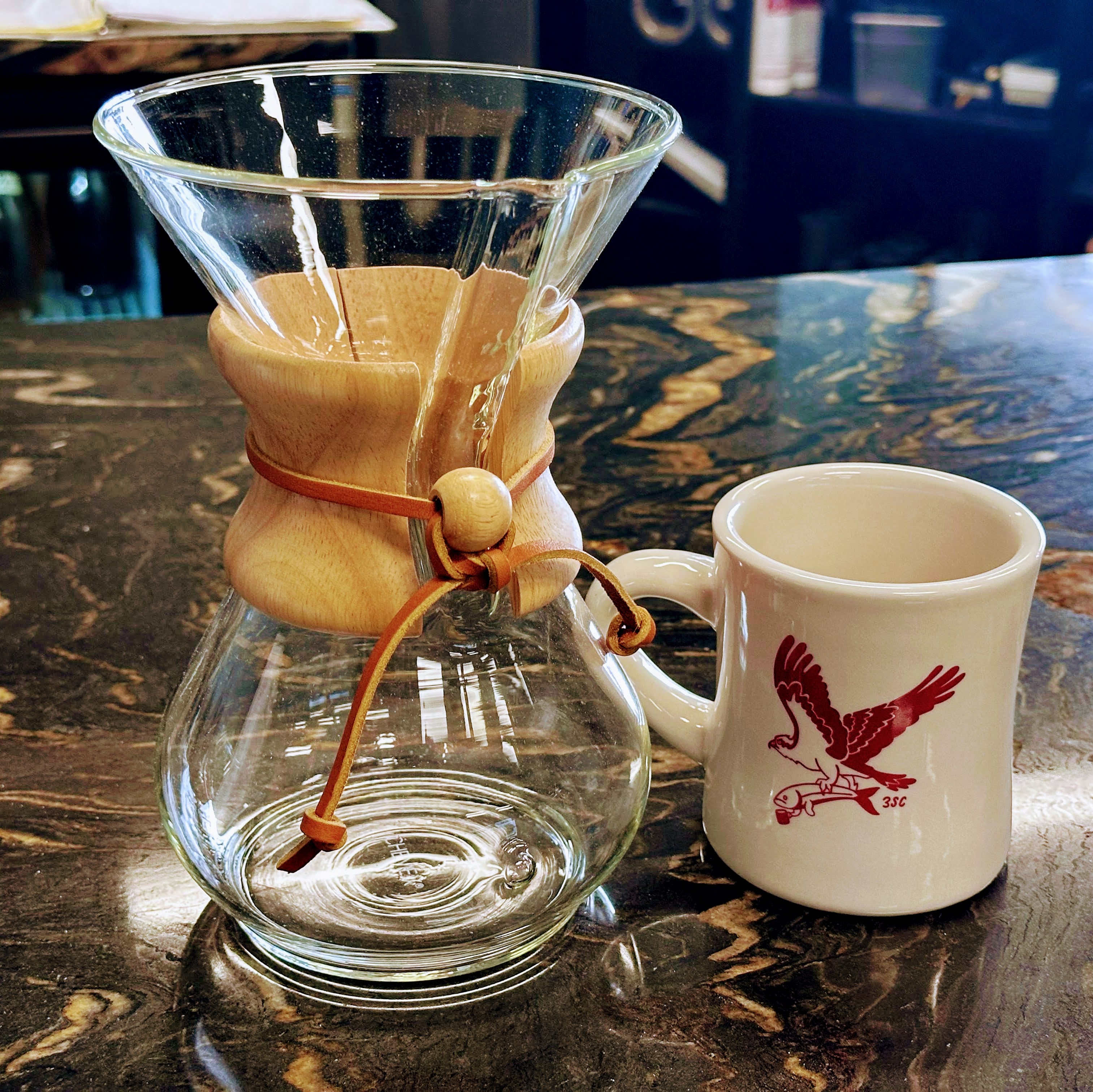 6 Cup Chemex Brewer with Wood Collar